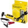 AA Battery Charger & Maintainer, For 6V & 12V Lead Acid and Gel Batteries - Black and Yellow