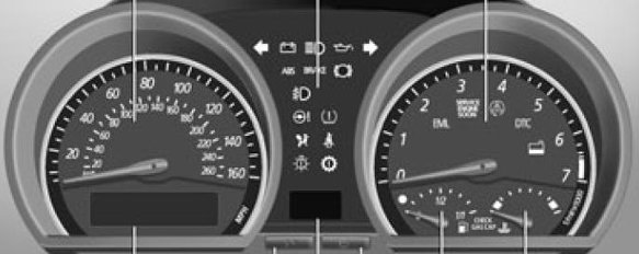 BMW Z4 e85 dashboard & warning light layout