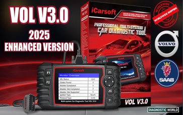 2025 iCarsoft VOL V3.0 Enhanced Version Software Genuine Official VOLVO SAAB Diagnostic Scan Tool