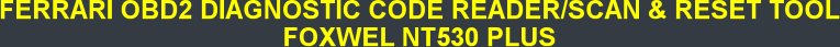 FERRARI OBD2 DIAGNOSTIC CODE READER/SCAN & RESET TOOL FOXWEL NT530 PLUS