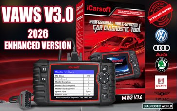 2026 iCarsoft VAWS V3.0 Enhanced Version Genuine Official VW Audi Seat Skoda Bentley