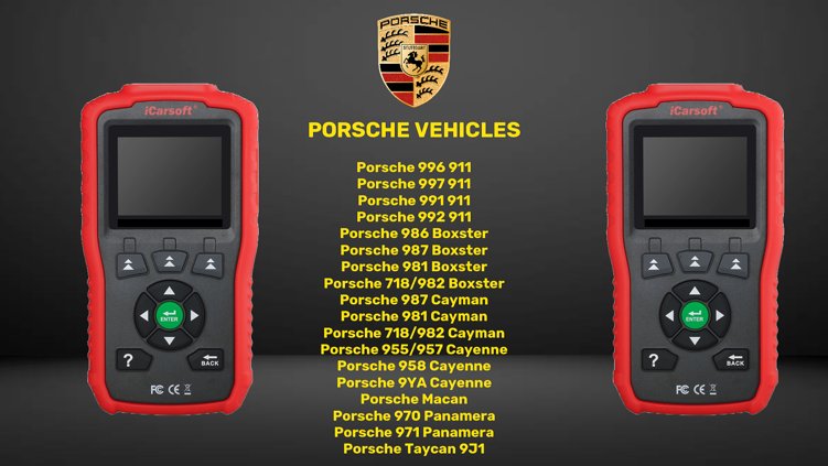iCarsoft POR V1.0 OBD2 Diagnostic Scan Tool For Porsche Vehicles