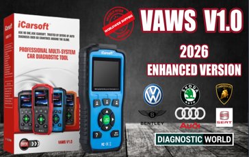 2026 iCarsoft VAWS V1.0 Enhanced Version Software Genuine Official VW AUDI SEAT SKODA BENTLEY LAMBORGHINI Diagnostic Scan Tool