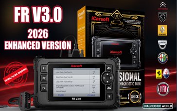 2026 iCarsoft FR V3.0 Enhanced Version Software Genuine Official CITROEN PEUGEOT RENAULT DACIA ALFA ROMEO FERRARI MASERATI FIAT Diagnostic Scan Tool