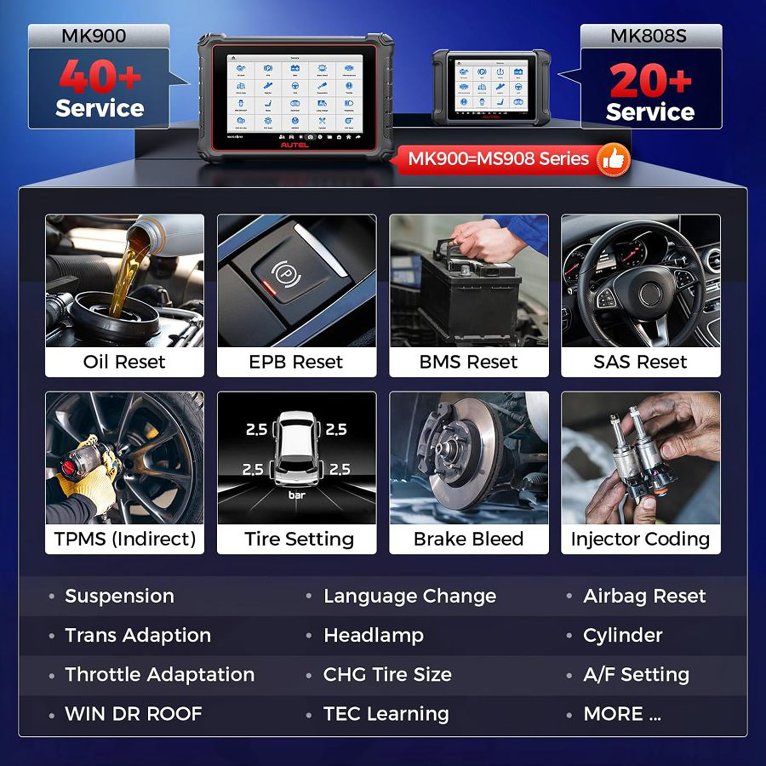 Autel MK900 40+ service functions