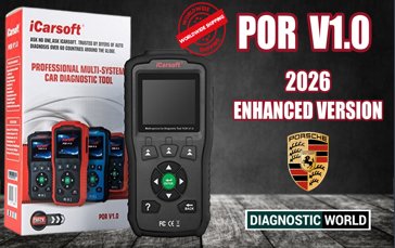 2026 iCarsoft POR V1.0 Enhanced Version Software Genuine Official PORSCHE Diagnostic Scan Tool